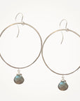 Luna Hoop Earrings • Labradorite