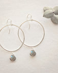 Luna Hoop Earrings • Labradorite