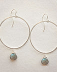 Luna Hoop Earrings • Labradorite