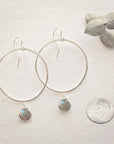 Luna Hoop Earrings • Labradorite