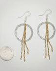 Organic Hoop Fringe Earrings • Gold