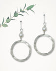 Organic Hoop Earrings • Choice of Pearl
