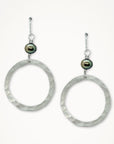 Organic Hoop Earrings • Choice of Pearl