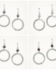 Organic Hoop Earrings • Choice of Pearl