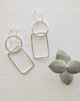 Hoop Rectangle Earrings