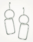 Hoop Rectangle Earrings