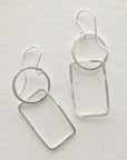 Hoop Rectangle Earrings