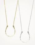 Lucky Horseshoe Necklace • Silver or Gold