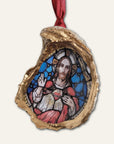 Jesus of the Sacred Heart • Oyster Shell Ornament