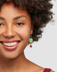Lime Carnelian Earrings