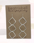 Three of Diamonds Earrings • Triple Linked Earrings