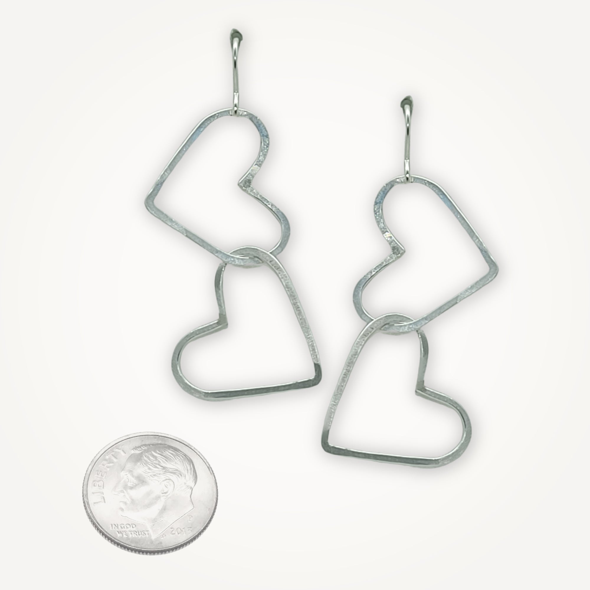 Links of Love Heart Earrings