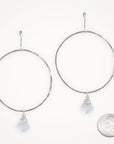 Luna Hoop Earrings • Aquamarine