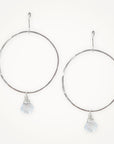 Luna Hoop Earrings • Aquamarine