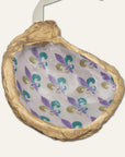Mardi Gras Fleur de Lis Ornament • Oyster Shell