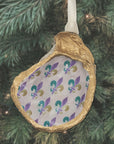Mardi Gras Fleur de Lis Ornament • Oyster Shell