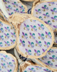 Mardi Gras Fleur de Lis Ornament • Oyster Shell