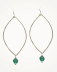 Marquise Earrings • Green Onyx