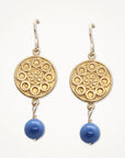 Petite Medallion Earrings • Colored Pearl