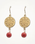 Petite Medallion Earrings • Colored Pearl