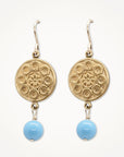Petite Medallion Earrings • Colored Pearl