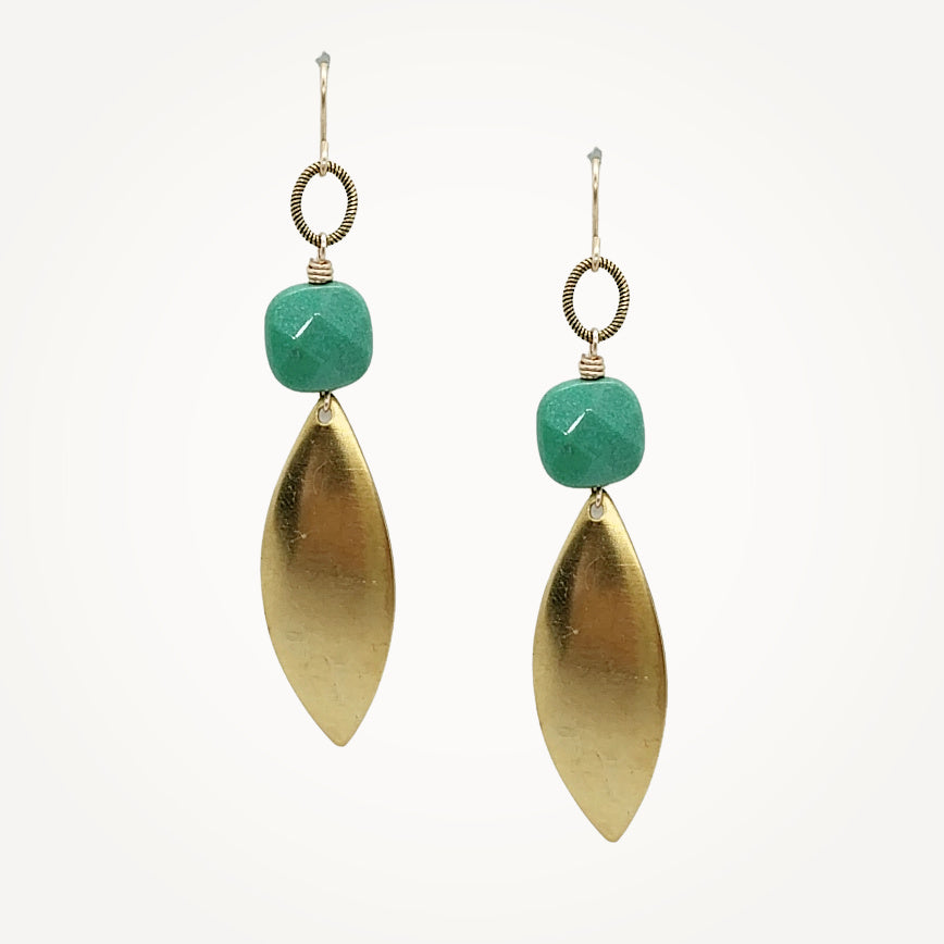 Leilani Earrings • Green Opal