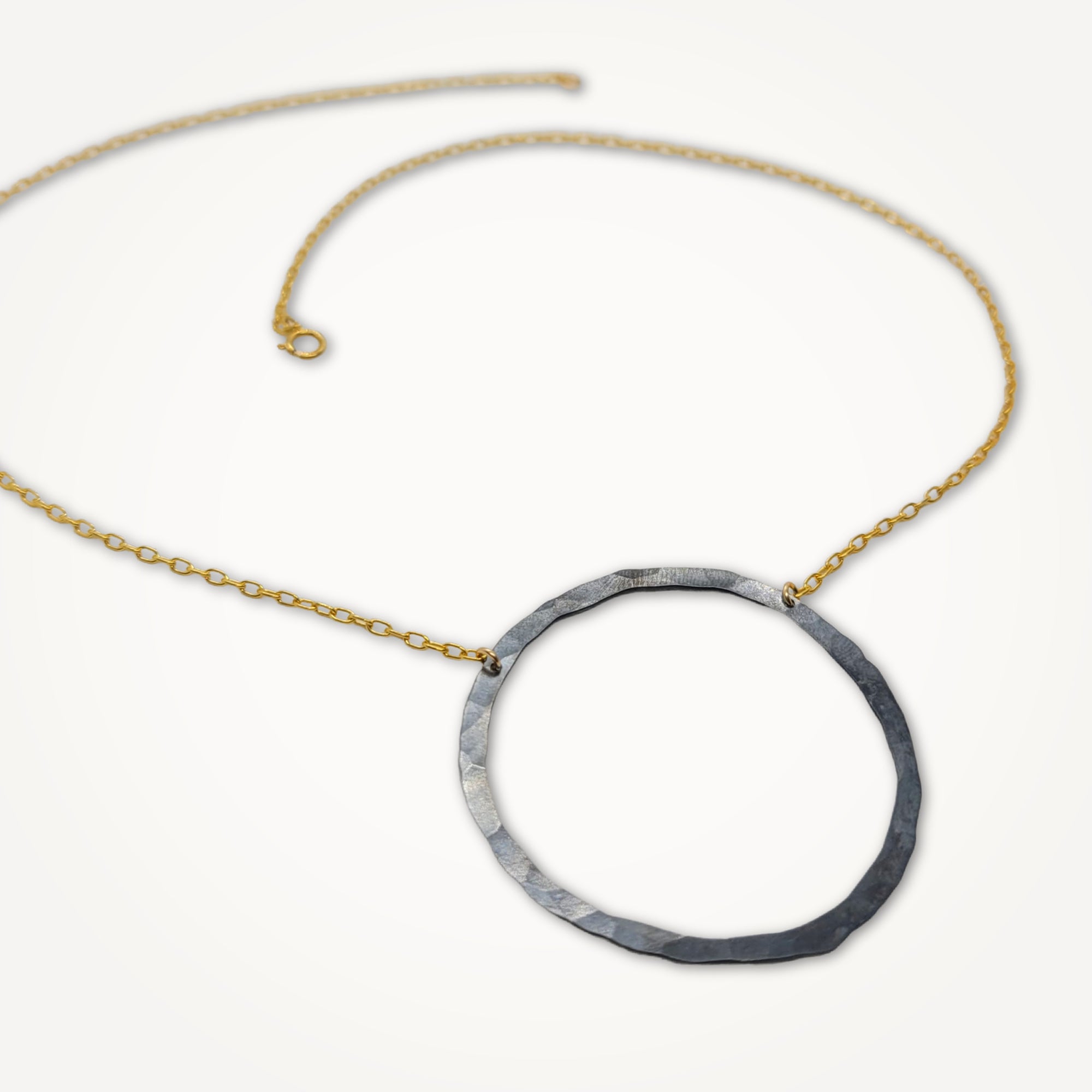 Organic Hoop Necklace • Midnight