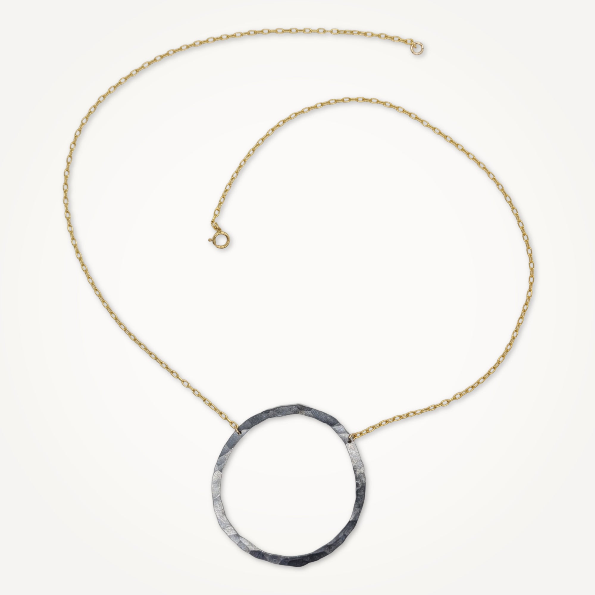 Organic Hoop Necklace • Midnight