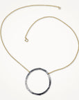 Organic Hoop Necklace • Midnight