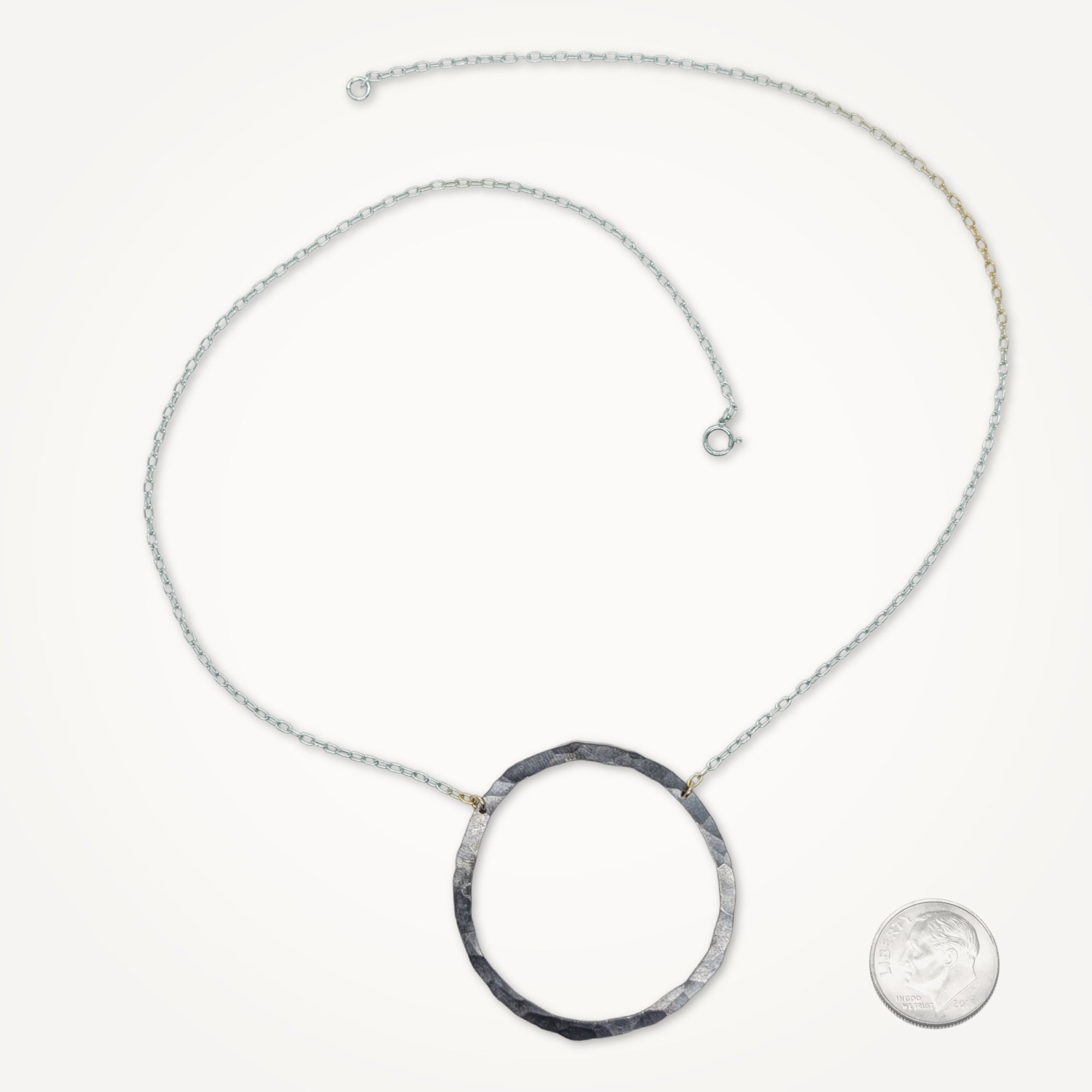 Organic Hoop Necklace • Midnight