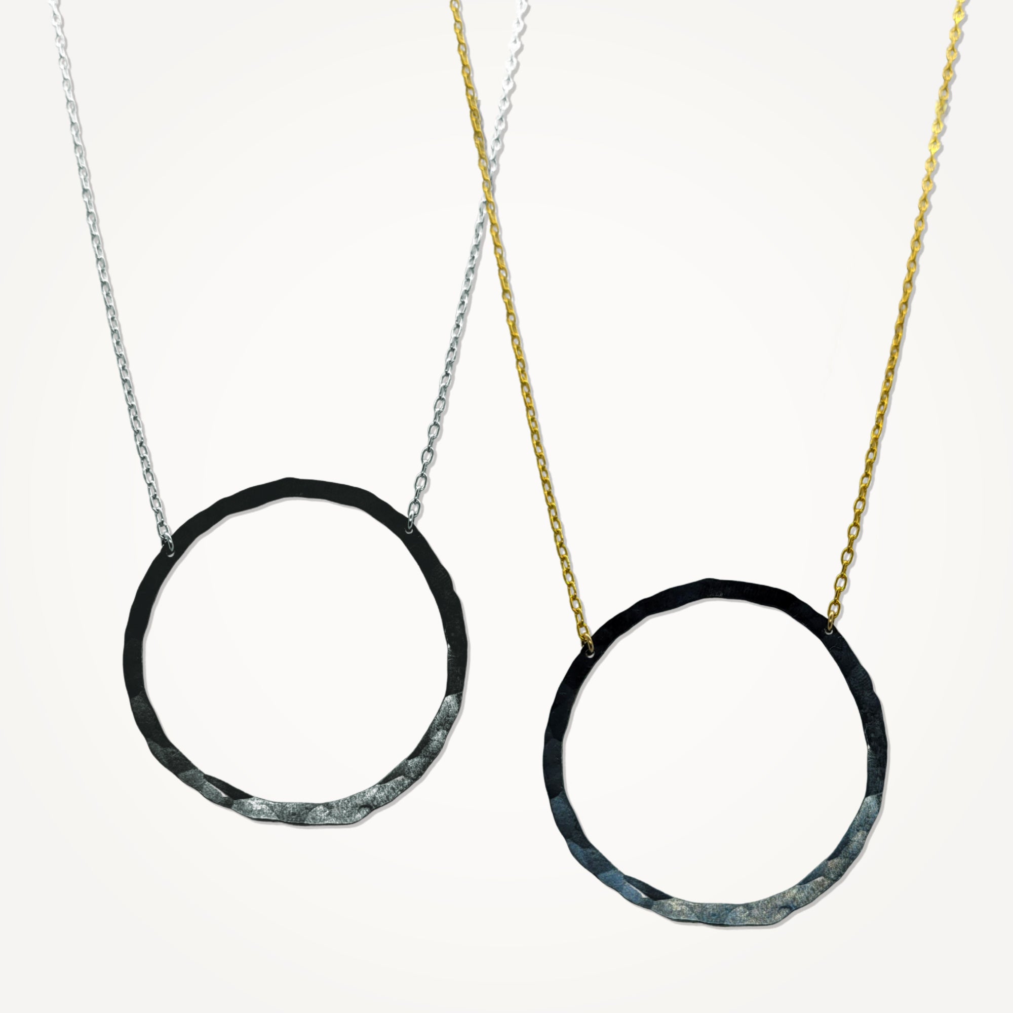 Organic Hoop Necklace • Midnight