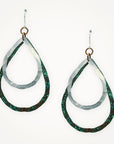 Mixed Metal Organic Teardrop Earrings