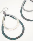 Mixed Metal Organic Teardrop Earrings