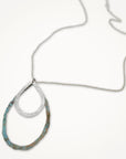 Mixed Metal Organic Teardrop Necklace