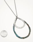 Mixed Metal Organic Teardrop Necklace