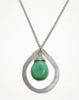 Organic Teardrop Necklace • Green Turquoise