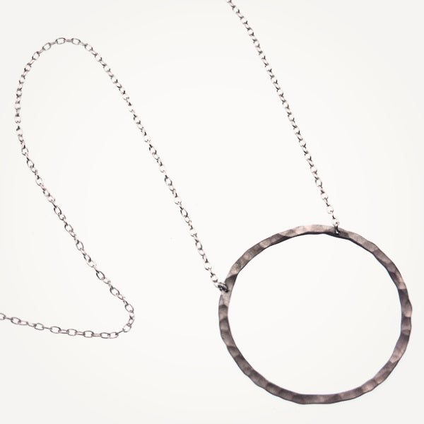 Organic Hoop Necklace • Midnight