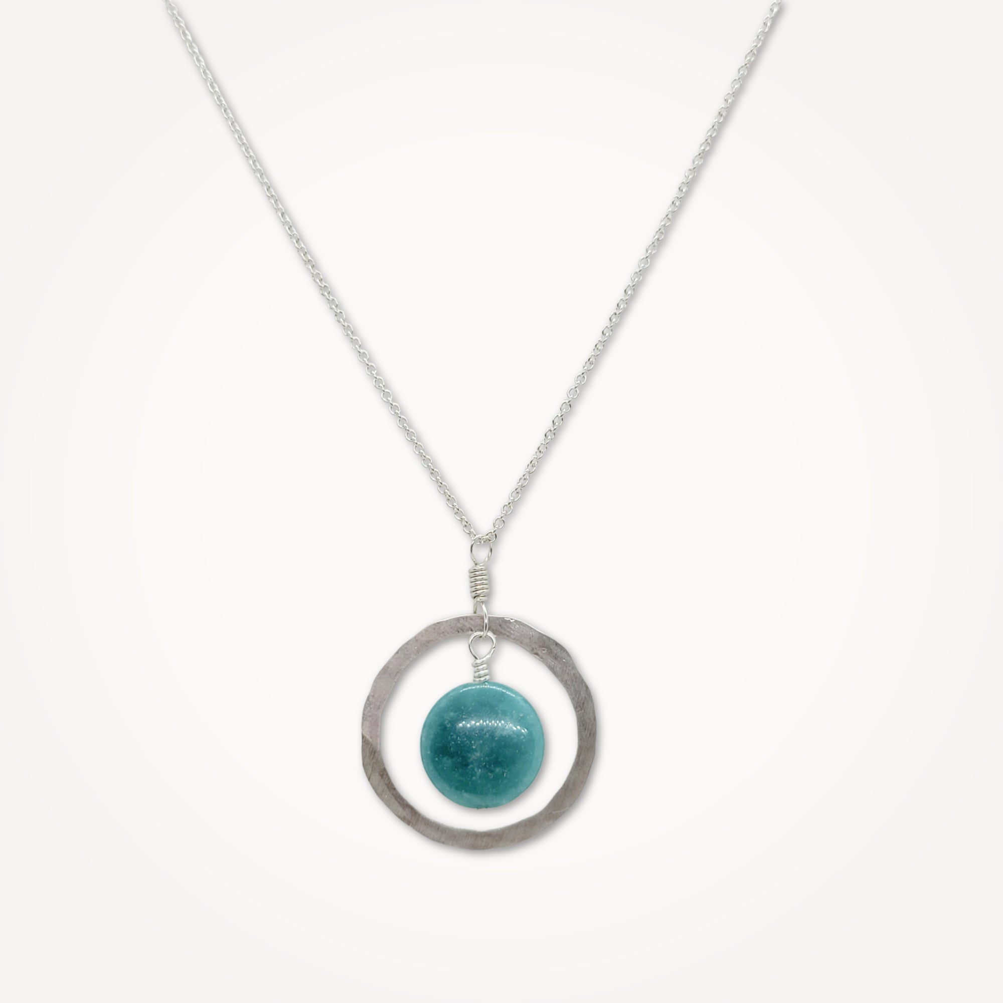 Organic Hoop Necklace • Russian Amazonite