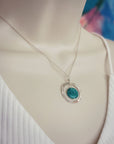 Organic Hoop Necklace • Russian Amazonite