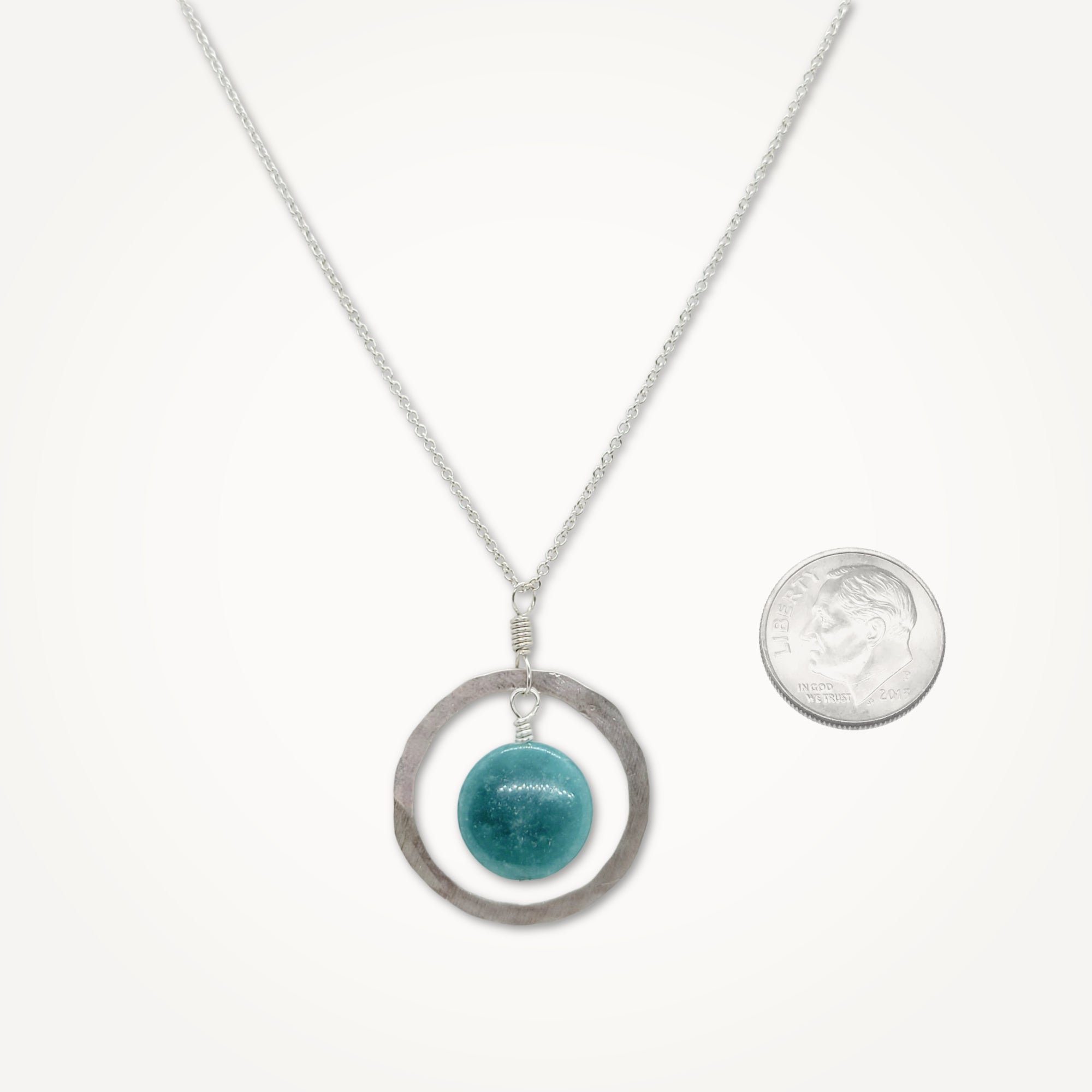 Organic Hoop Necklace • Russian Amazonite