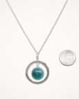 Organic Hoop Necklace • Russian Amazonite