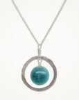 Organic Hoop Necklace • Russian Amazonite