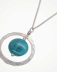 Organic Hoop Necklace • Russian Amazonite