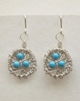 Silver Nest Earrings  • Choice of Pearls