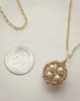 Gold Nest Necklace • Choice of Pearls