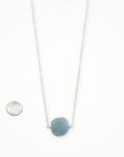 Aquamarine Octagon Necklace • Choice of Silver or Gold