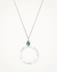 Organic Hoop Necklace • Gemstone