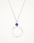 Organic Hoop Necklace • Gemstone