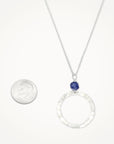 Organic Hoop Necklace • Gemstone