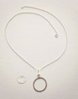 Organic Hoop Necklace • Pearl